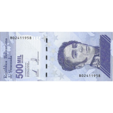 (653) ** PN113a Venezuela 500 MIL Bolivares Year 2020 (2021)